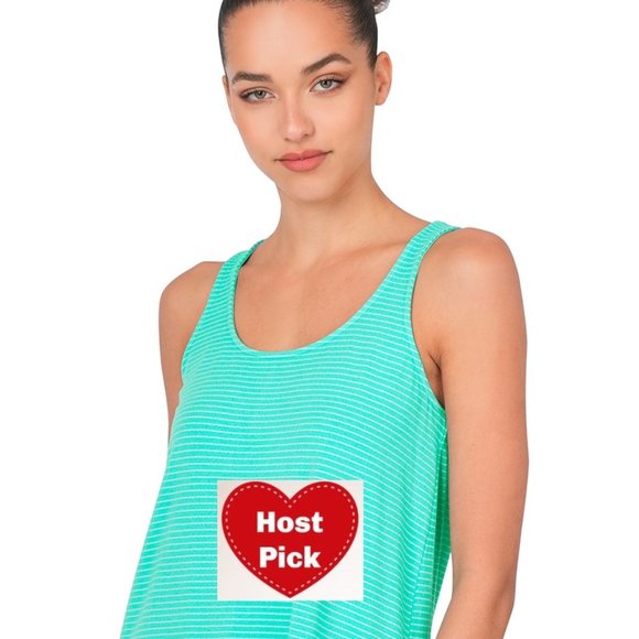 Sleeveless Top in cool Mint Color - Picture 1 of 6
